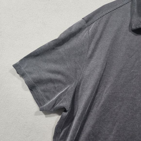 Tommy Bahama Shirt Polo Mens 2XL Gray Solid Short Sleeve 70% Tencel 25% Poly - Picture 6 of 16
